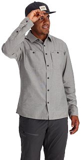 Рубашка Simms Cutbank Chambray LS Cinder Chambray  - фото 2