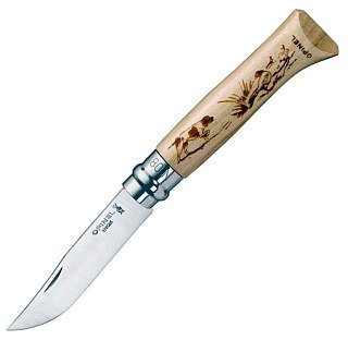 Нож Opinel 8VRI Animalia легавая фазан и заяц 8,5см