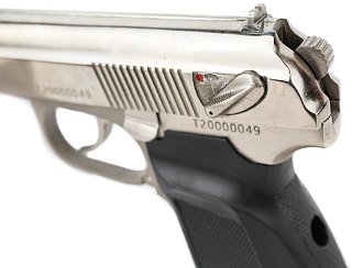 Пистолет Baikal МР 654 К 4,5мм белый обновленная ручка - фото 6