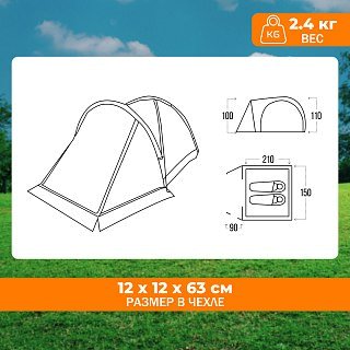 Палатка PerevalPro Sky Dome 2 - фото 5