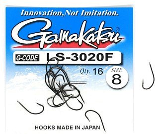 Крючок Gamakatsu LS-3020F black №8 - фото 2