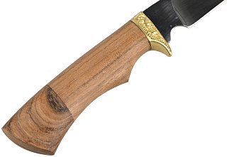 Нож ИП Семин Пластун сталь 65х13 литье ценные породы дерева - фото 3
