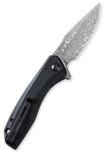 Нож Civivi Baklash Flipper Knife G10 Handle (3.5" Damascus Blade) black  - фото 2