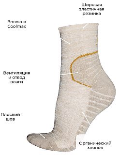 Носки Talberg Tesla Coolmax +20C белый 36-38 - фото 2