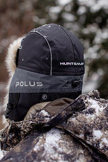 Шапка-ушанка Huntsman Полюс серый/черный  - фото 19