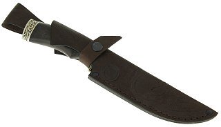 Нож ИП Семин Варяг дамасская сталь литье наборная рукоять береза - фото 4