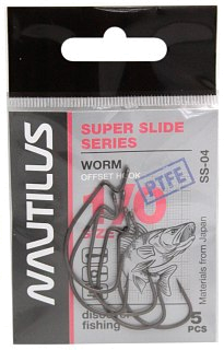 Крючок Nautilus Offset Super Slide SS-04PTFE №1/0