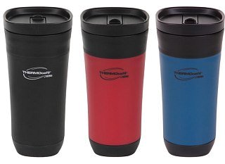 Термокружка Thermos Thermocafe gp1010 red/black/blue mix 0,47 - фото 1