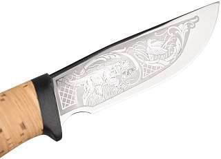 Нож Росоружие Сталкер сталь 95х18 рисунок рукоять береста - фото 6