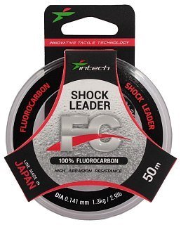 Леска Intech FC Shock Leader 50м 0.141мм 1.3кг 2.9lb - фото 1