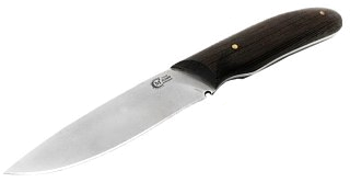 Нож ИП Семин Лис кованая сталь Х12МФ орех плашка - фото 3