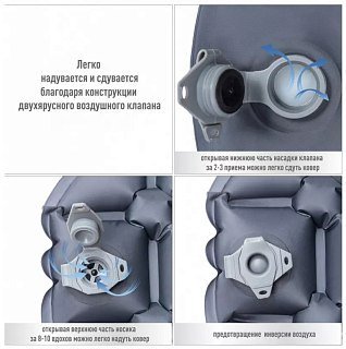 Коврик Атера Mattress 189х58х6см светло-серый  - фото 4