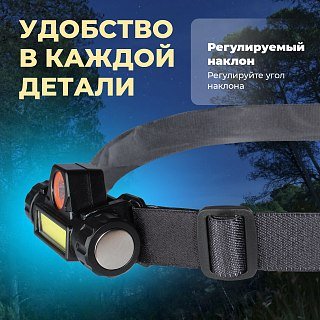Фонарь Pereval BT-HL9058 налобный 120 Lumens - фото 4