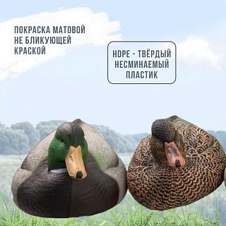 Подсадная утка и селезень Taigan Floating Mallard Drake&Hen комплект 6шт - фото 3