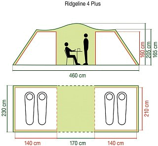 Палатка Coleman Ridgeline 4 Plus grey - фото 2