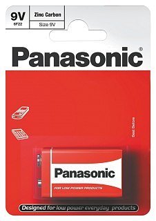 Батарейка Panasonic Zinc Carbon 6F22 9В упл.1шт