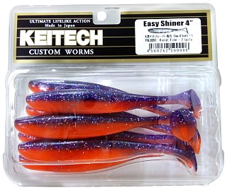 Приманка Keitech виброхвост Easy shiner 4" Pal 09 Violet fire - фото 2