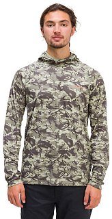 Футболка Grundens Solstrale Hoodie Refraction Camo Green  - фото 2