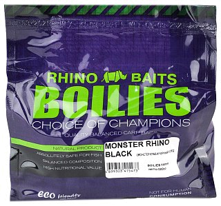 Бойлы Rhino Baits Monster Rhino black монстр краб и черный перец 14мм 500гр - фото 1