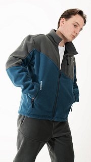 Джемпер Nautilus Keepler флисовый Grey/Blue с принтом - фото 8