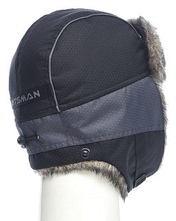 Шапка-ушанка Huntsman Полюс серый/черный  - фото 32