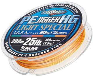 Шнур Sunline PE Jigger HG light 200м 10LB 0.6