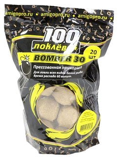 Прикормка 100 Поклевок Bomber-30 карп