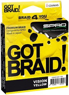 Леска SPRO Got Braid! Yellow 0,10мм 150м - фото 1
