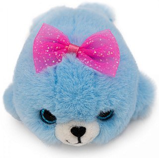 Игрушка Mimis Нерпа Пушистик мини голубой 13см - фото 3