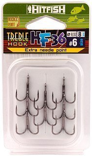 Крючок Hitfish тройной HF-36 Needle point №6 уп 8шт