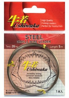 Поводковый материал Ushiwaka steel single wire 17кг 5м