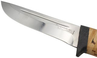 Нож Росоружие Риф 95х18 гравировка рукоять береста - фото 4