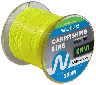 Леска Nautilus Envi Fluoro green 300м 0,331мм 9,5кг  - фото 2