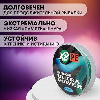 Шнур Riverzone Ultra Power X8 PE 2,5 150м 16,5кг blue - фото 5