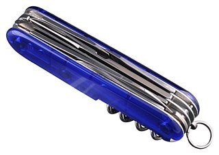 Нож Victorinox 91мм полупрозрачный синий - фото 2