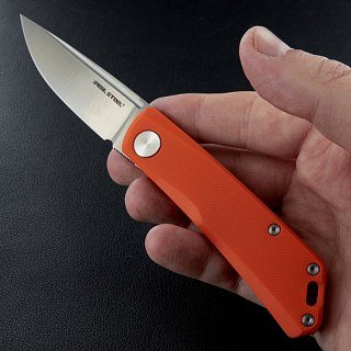 Нож складной Real Steel Luna Lite Orange G10 клинок D2 7см - фото 8