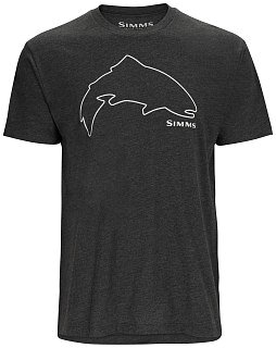 Футболка Simms Trout Outline T- Charcoal Heather  - фото 1