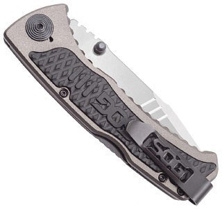 Нож Sog SideSwipe полуавтоматический сталь 7Сr15 рукоять алюминий - фото 4