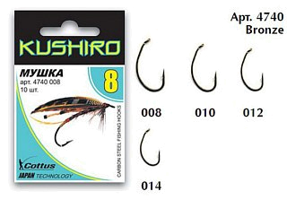 Крючки Cottus Katana BR мушка №14 10шт - фото 2
