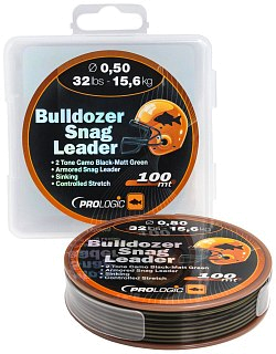 Шоклидер Prologic Bulldozer snag leader 100м 32lbs 15,6кг 0,50мм сamo - фото 1