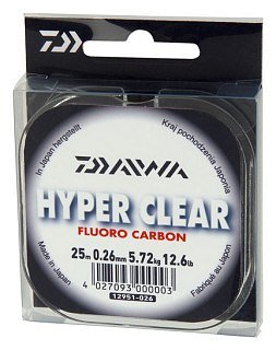 Леска Daiwa Hyper clear flourocarbon 25м 0,12мм