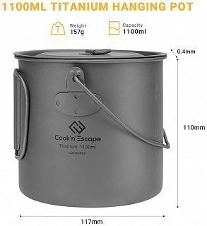 Кастрюля Cook'N'Escape Titanium Soloist 1100мл - фото 4
