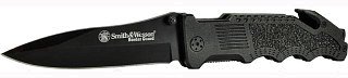 Нож Smith&Wesson SWBG1 складной сталь 7Cr17 алюминий - фото 1