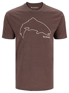 Футболка Simms Trout Outline T- Brown Heather  - фото 1