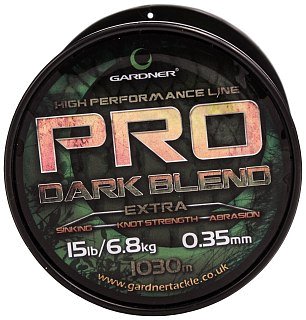 Леска Gardner Pro dark blend 15lb 6,8кг 0,35мм - фото 2