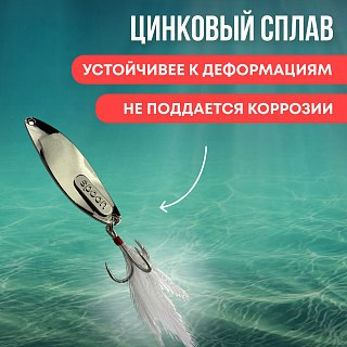 Блесна Riverzone Predator 20гр 55мм silver - фото 4
