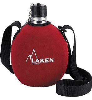 Фляга Laken 121 Clasica алюминий в чехле 1л красная 