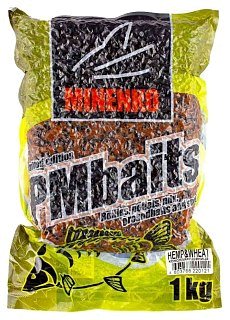 Прикормка MINENKO PMbaits ready to use hemp$wheat конопля+пшеница 1кг