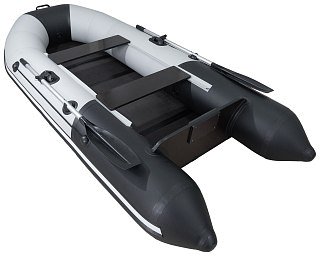 Лодка Мастер лодок Таймень NX 2850 слань-книжка киль графит/черный - фото 3