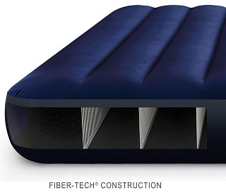 Матрас надувной Intex флок без насоса 137х191х25см - фото 9